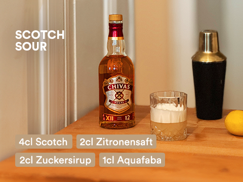 Scotch Sour mit dem Chivas Regal Blended Scotch Whisky